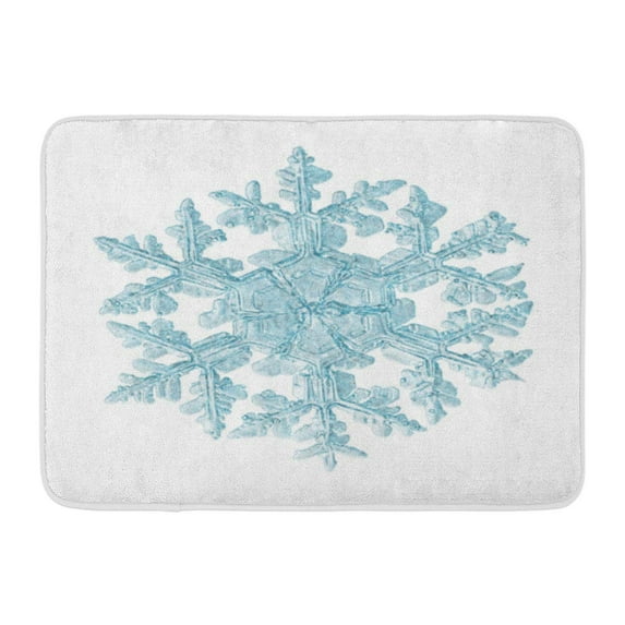 GODPOK Object Color Frosted Glitter Snowflake White Flake Overlay Rug Doormat Bath Mat 23.6x15.7 inch