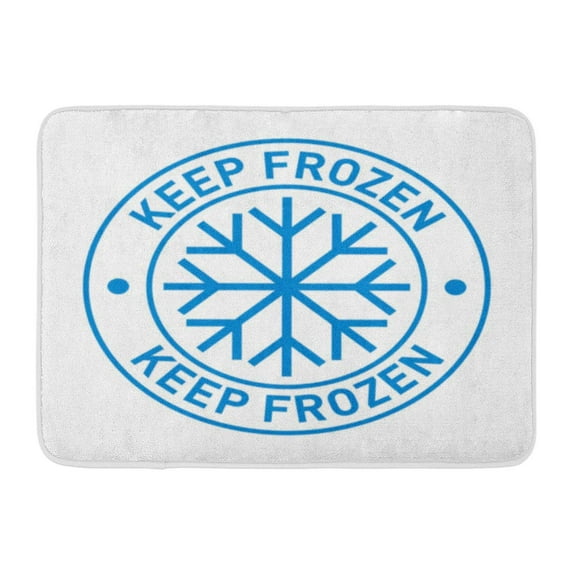 GODPOK Product White Food Keep Frozen Storage in Refrigerator and Freezer Symbol Temperature Rug Doormat Bath Mat 23.6x15.7 inch