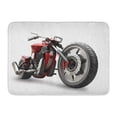 thumbnail image 1 of GODPOK Red Biker Concept Motorcycle White No Trademark Issues is My Own Design High Resolution 3D Black Bike Rug Doormat Bath Mat 23.6x15.7 inch, 1 of 1