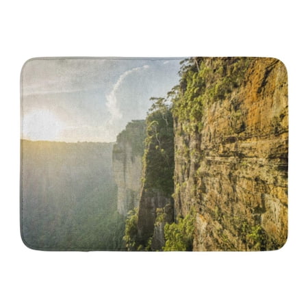 GODPOK Rugged Rock Formation Along Cliff Face at Katoomba Blue Mountains National Park UNESCO World Heritage Rug Doormat Bath Mat 23.6x15.7 inch