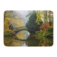 thumbnail image 1 of GODPOK Scenic View of Misty Autumn Landscape with Beautiful Old Bridge in The Garden with Red Maple Foliage Rug Doormat Bath Mat 23.6x15.7 inch, 1 of 1