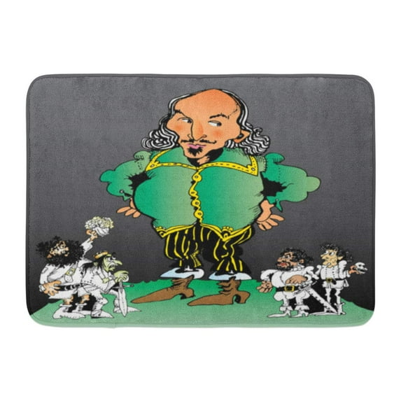 GODPOK Shakespearean White Elizabethan of William Shakespeare and His Characters Hamlet Arts Rug Doormat Bath Mat 23.6x15.7 inch