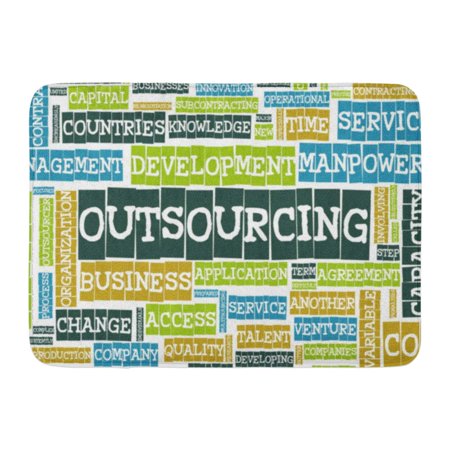 GODPOK Sourcing Workforce Outsourcing for Company Concept As Global Development Rug Doormat Bath Mat 23.6x15.7 inch
