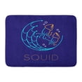 thumbnail image 1 of GODPOK Squid Fishing Net Circle Shape and Air Bubble Outline Stroke Dash Line Dark Blue with Text and Copy Rug Doormat Bath Mat 23.6x15.7 inch, 1 of 1