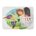 thumbnail image 1 of GODPOK Story Shakespeare Romeo and Juliet Balcony Scene Cartoon Love Drama Rug Doormat Bath Mat 23.6x15.7 inch, 1 of 1