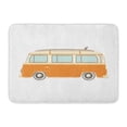 thumbnail image 1 of GODPOK Surfboard Bus Retro Vintage Travel Camper Van with Surf Board White Old Simple Rug Doormat Bath Mat 23.6x15.7 inch, 1 of 1