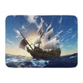 thumbnail image 1 of GODPOK Transportation Scenery Sailing Boat Horizon Outdoors Sea Sky Traffic Voyage Rug Doormat Bath Mat 23.6x15.7 inch, 1 of 1