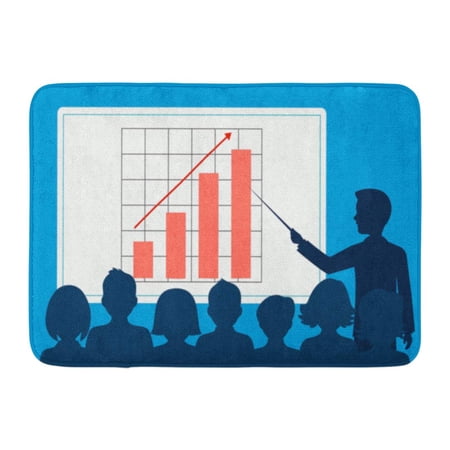 GODPOK University Back People Speaking Before Audience Silhouette Address Rug Doormat Bath Mat 23.6x15.7 inch