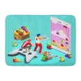 thumbnail image 1 of GODPOK Video Game Arcade UX Development Gamer Person Gaming Online Console Controller Android Phone Computer 3D Rug Doormat Bath Mat 23.6x15.7 inch, 1 of 1