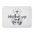 thumbnail image 1 of GODPOK Wake Up and Pray Motivational Quote Lettering Religious for Prayer Book Church Leaflet Bags Sticker Rug Doormat Bath Mat 23.6x15.7 inch, 1 of 1