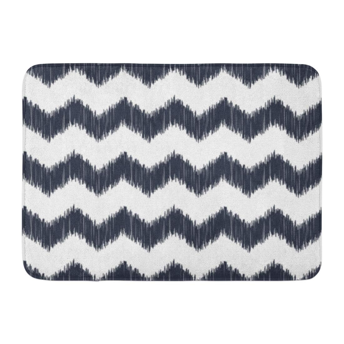 GODPOK White Artistic Black Monochromatic Wave Zigzag Chevron Pattern ...