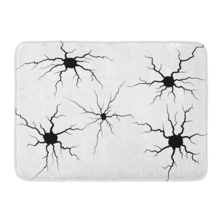 GODPOK White Collapse of Cracks for Disaster Design Different Types Break Earth in The Wall Glass Clefts Rug Doormat Bath Mat 23.6x15.7 inch