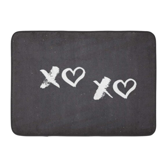 GODPOK XOXO Brush Lettering Sign Calligraphic Hugs and Kisses Phrase Internet Slang Abbreviation Symbols Rug Doormat Bath Mat 23.6x15.7 inch
