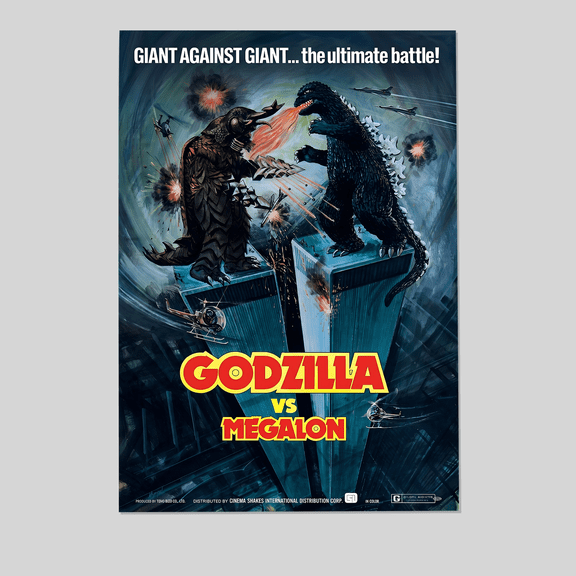 GODZILLA vs. MEGALON Movie POSTER Rare Mothra Ghidorah1 Poster Size 24''x36'' Googate