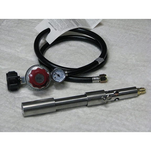 GOEDE G-2 Stainless Steel Forge/Foundry Burner and 0-30 PSI Regulator with Gauge. Foundry Casting Melting Copper Brass Aluminum Silver Gold Weld