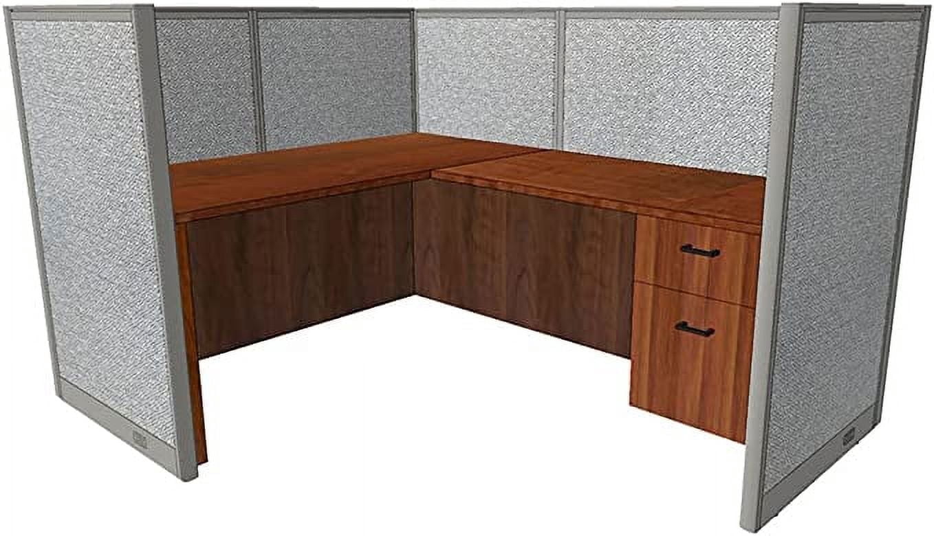 GOF 1 Person Workstation Cubicle (5.5’D x 6’W x 4’H, Dark Cherry ...