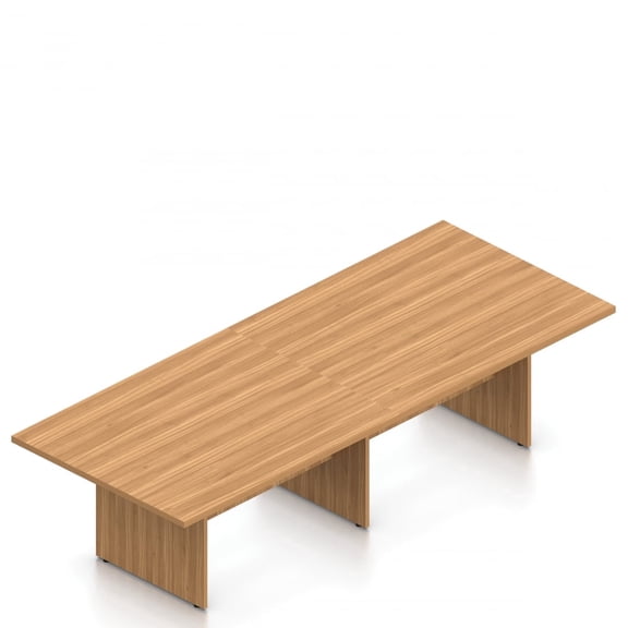 GOF 10 Ft. Rectangular Office Conference Table, Modern Meeting Room Desk, Durable Laminate (Walnut)