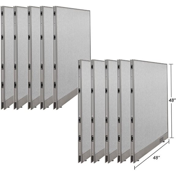 GOF 10 Quantities Orders 48"w x 48"h Office Single Partition Custom Built Workstation Wall Office Divider
