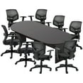 thumbnail image 1 of GOF 10 ft. Espresso Conference Table with 8 Mesh Back Tilter Task Chairs (G11514B) – Durable, Modern Office Desk Set, 1 of 9