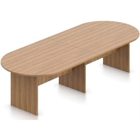 GOF 10 ft. Walnut Conference Room Table - Modern Office Desk for Meetings, High-Quality Laminate Finish