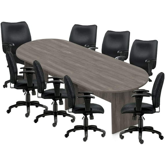 GOF 10FT Conference Table Set with Chairs (G11612B) - Artisan Grey