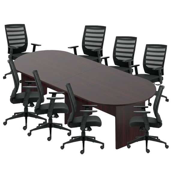 GOF 10FT Conference Table Set with Chairs (G11920B) - Mahogany