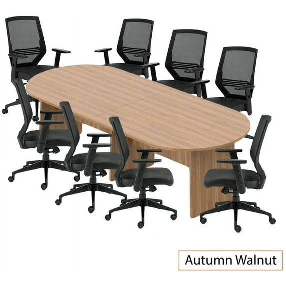 GOF 10FT Conference Table Set with Chairs (G12112B) - Walnut