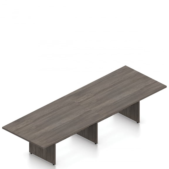 GOF 12 Ft. Rectangular Office Conference Table, Modern Meeting Room Desk, Durable Laminate (Artisan Gray)