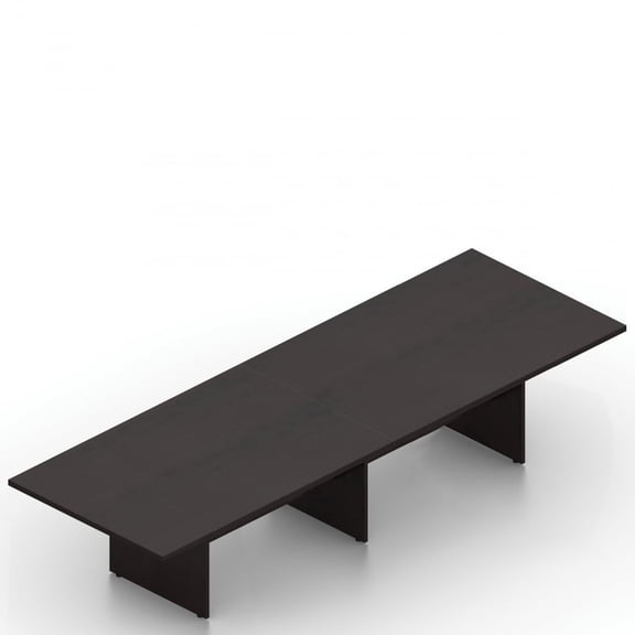 GOF 12 Ft. Rectangular Office Conference Table, Modern Meeting Room Desk, Durable Laminate (Espresso)
