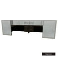 thumbnail image 1 of GOF 2 Person Workstation Cubicle (C-6’D x 12’W x 4’H) / Office Partition, Room Divider (48"H Cubicle with Desk, Espresso), 1 of 5