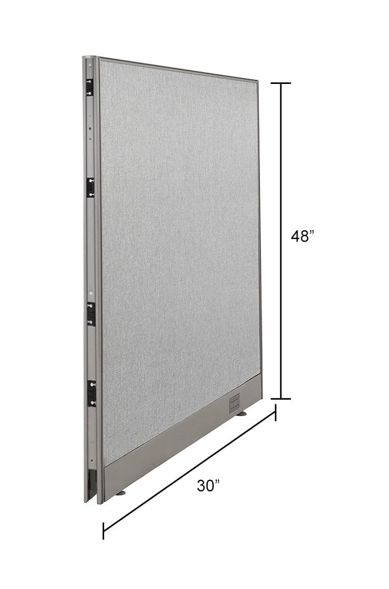 GOF Office Partition, Full Fabric Panel, Privacy Screen, Large Room Dividers (30"W x 48"H)