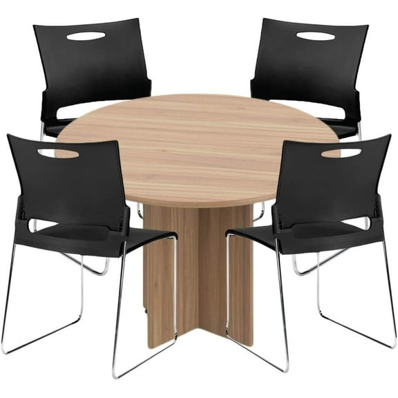 GOF 36", 42", 48" Round Table Chair Set (G11310B Stackable Chair)