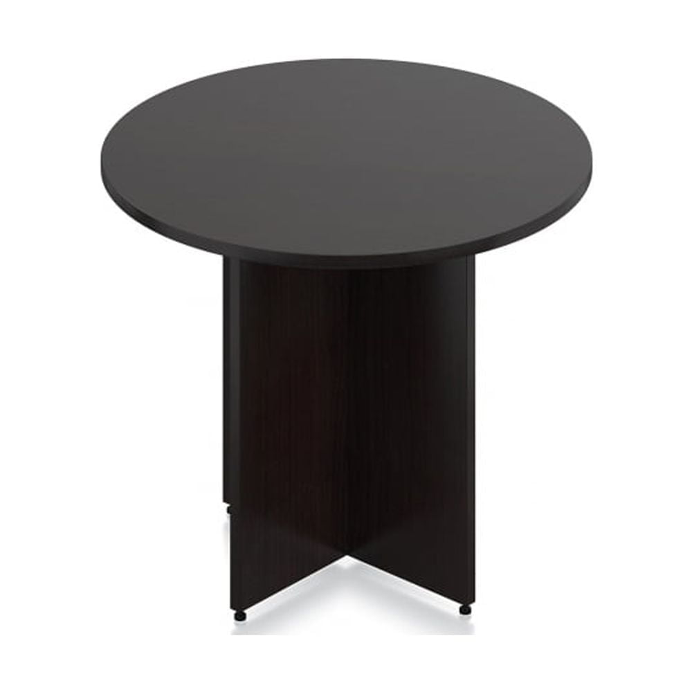 GOF 36-inch Espresso Round Table with High-Quality Laminate - Modern ...