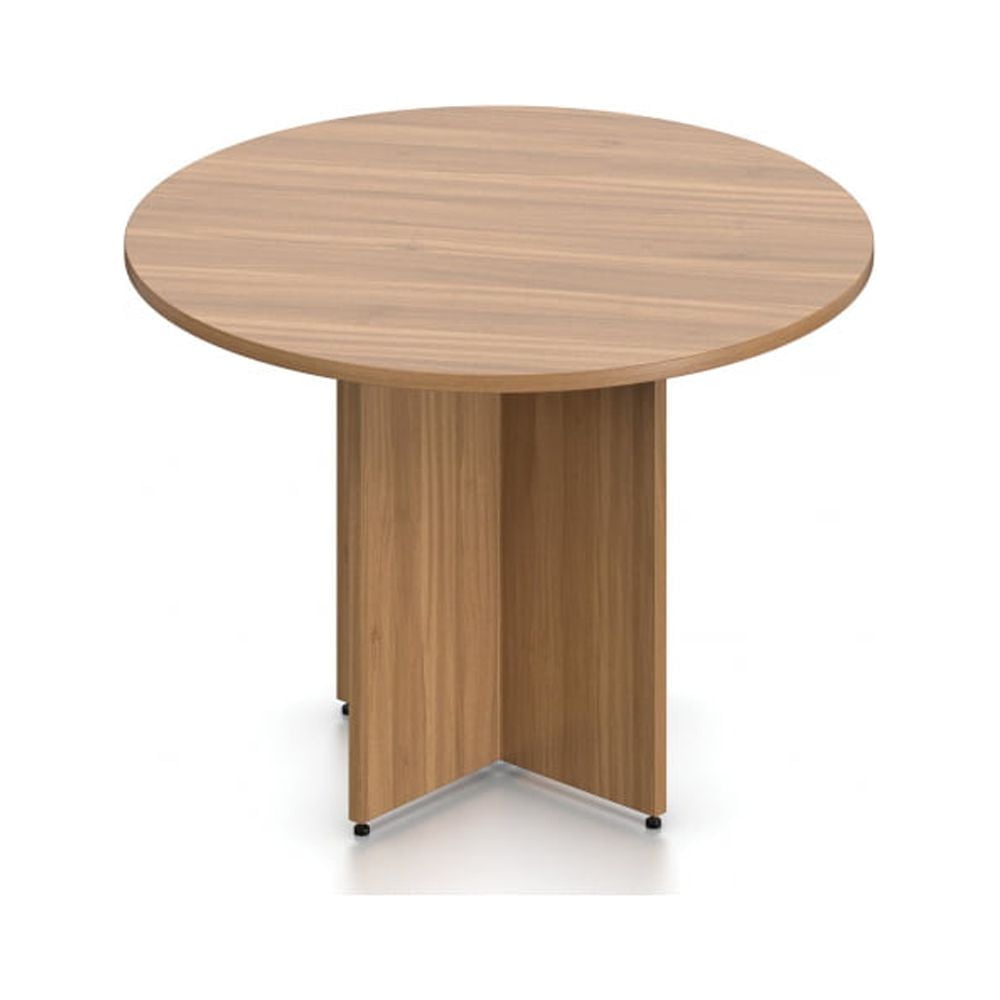 GOF 42-inch Walnut Round Table with High-Quality Laminate - Modern ...