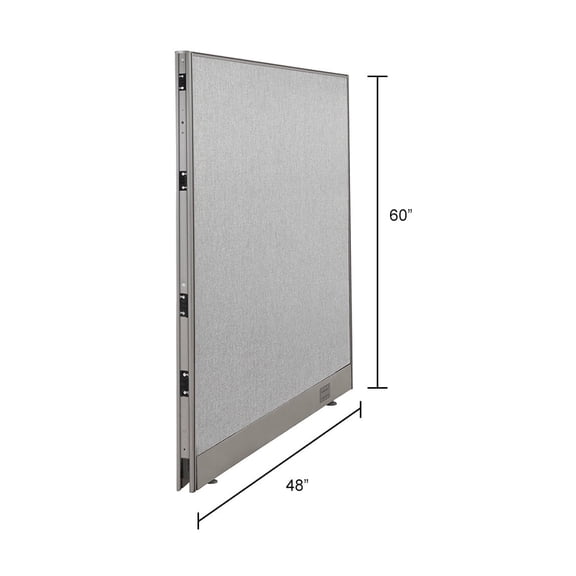 GOF Office Partition, Full Fabric Panel, Privacy Screen, Large Room Dividers (48"W x 60"H)