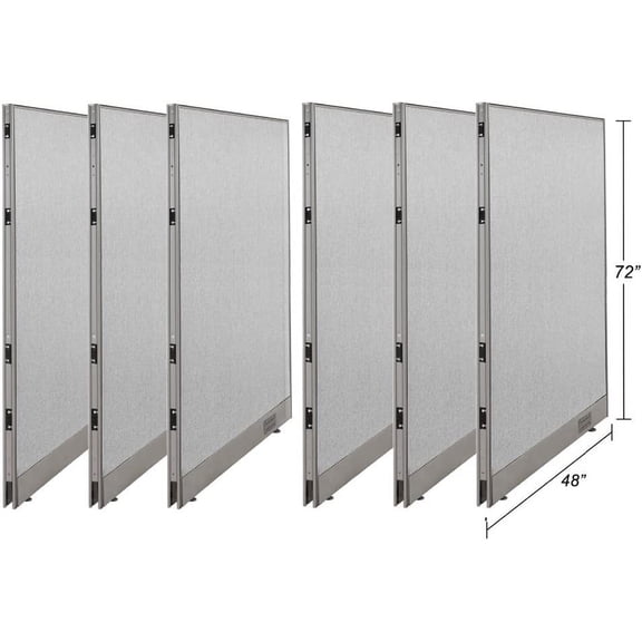 GOF 6 Quantities Orders Orders 48"w x 72"h Office Single Partition Custom Built Workstation Wall Office Divider