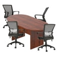 thumbnail image 1 of GOF 6 ft. Dark Cherry Conference Table with 4 Office Chairs (G10705B) – Modern Desk Set for Meetings, 1 of 9