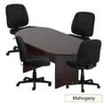 thumbnail image 1 of GOF 6 ft. Mahogany Conference Table with 4 Air Mesh Task Chairs (G11343B) – Durable, Modern Office Desk Set, 1 of 9