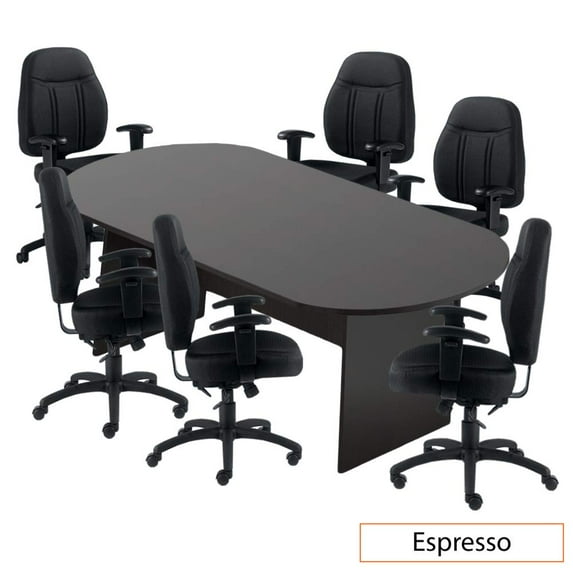 GOF 6FT, 8FT, 10FT Conference Table Chair (G11651B) Set, Cherry, Espresso, Mahogany, Walnut , Artisan Grey
