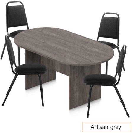 GOF 6FT, 8FT, 10FT Conference Table Chair (G11920B) Set, Cherry, Espresso, Mahogany, Walnut, Artisan Grey
