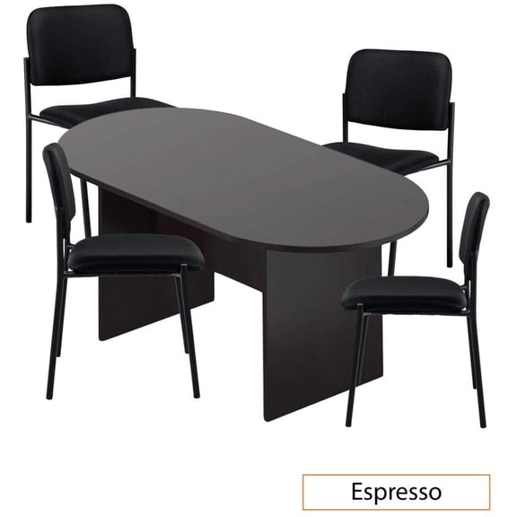 GOF 6FT, 8FT, 10FT Conference Table Chair (G2748B) Set, Cherry, Espresso, Mahogany, Walnut, Artisan Grey