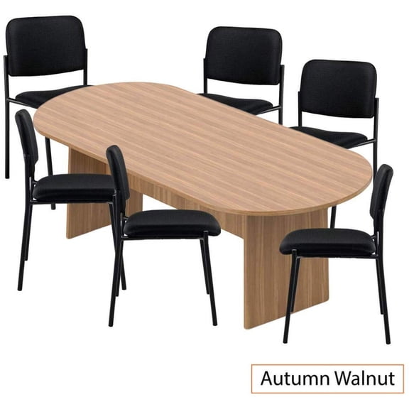 GOF 6FT, 8FT, 10FT Conference Table Chair (G2748B) Set, Cherry, Espresso, Mahogany, Walnut, Artisan Grey