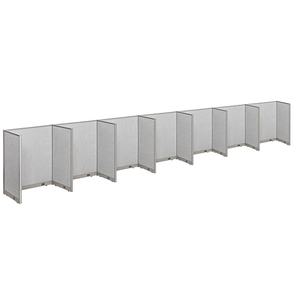 GOF 7 Stations Office Cubicle (30”D x 336”W x 60”H) Freestanding Privacy Workstation, Partition Wall Panels, Office Room Divider
