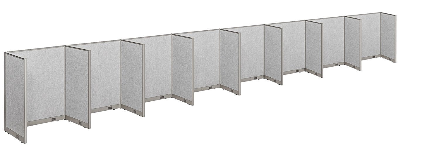 GOF 8 Stations Office Cubicle (30”D x 384”W x 60”H) Freestanding ...