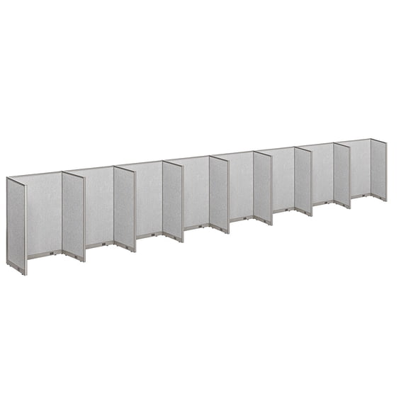 GOF 8 Stations Office Cubicle (30”D x 384”W x 72”H) Freestanding Privacy Workstation, Partition Wall Panels, Office Room Divider