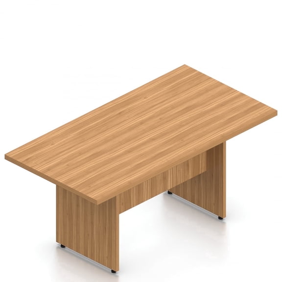 GOF 8 Ft. Rectangular Office Conference Table, Modern Meeting Room Desk, Durable Laminate (Walnut)