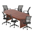thumbnail image 1 of GOF 8 ft. Dark Cherry Conference Table with 6 Ergonomic Chairs(G10705B) Modern Office Desk Set, 1 of 9
