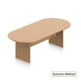 thumbnail image 1 of GOF 8 ft. Walnut Conference Room Racetrack Table - Modern Office Desk for Meetings, High-Quality Laminate Finish, 1 of 5