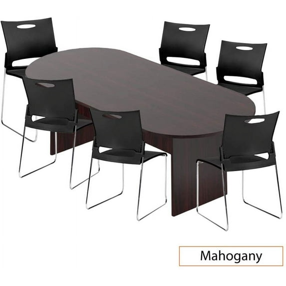 GOF 8FT Conference Table Set with Chairs (G11310B) - Mahogany