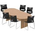 thumbnail image 1 of GOF 8FT Conference Table Set with Chairs (G11310B) - Walnut, 1 of 5